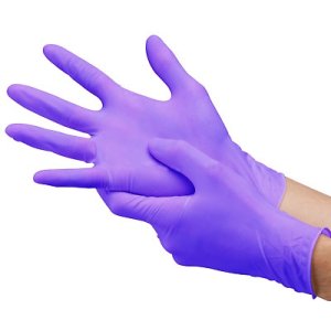 Rękawiczki nitrylowe  fioletowo niebieskie,niebieskie lub białe L