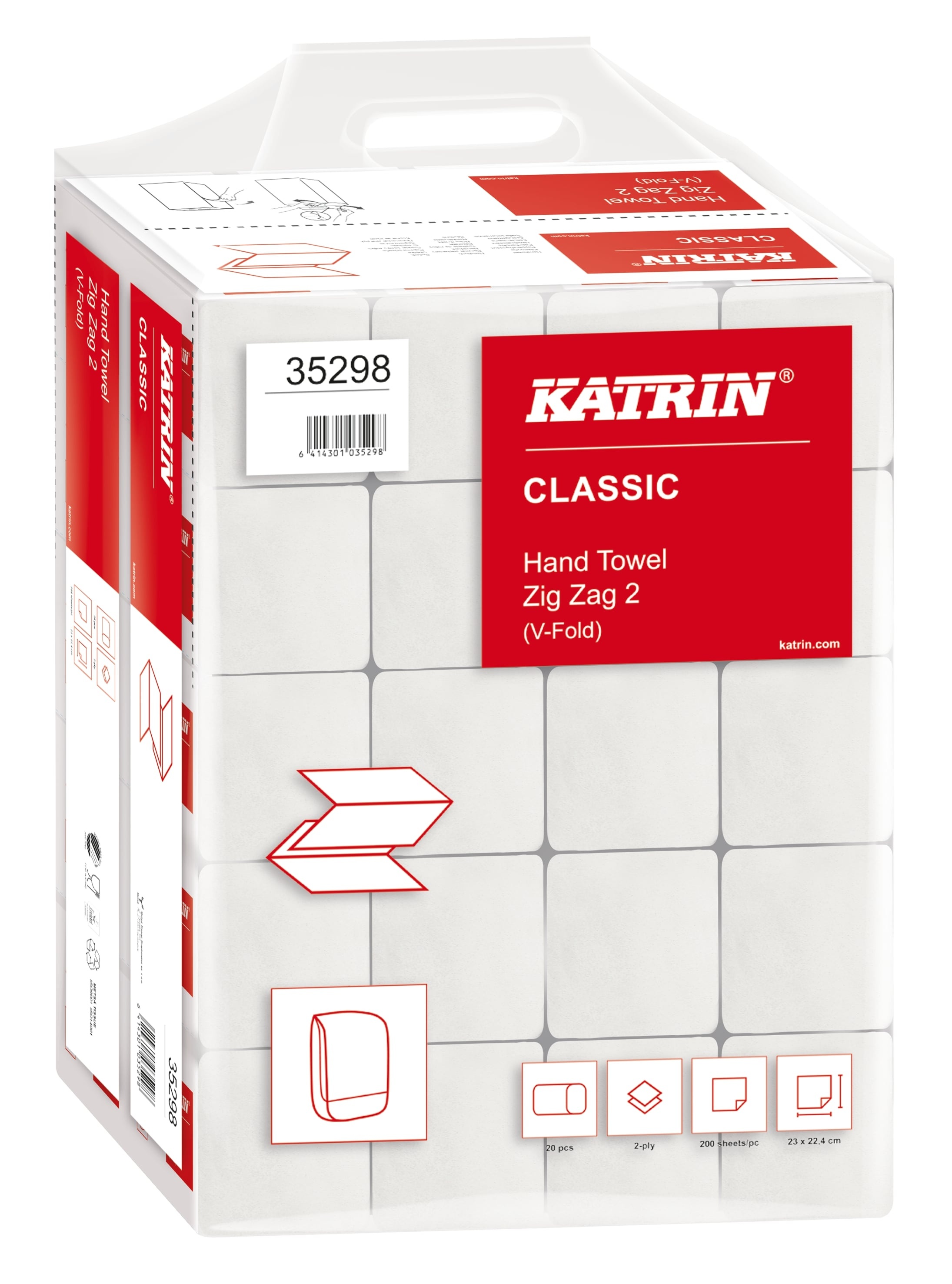 Katrin Classic Hand Towel Zig Zag 2 Handy Pack 35298